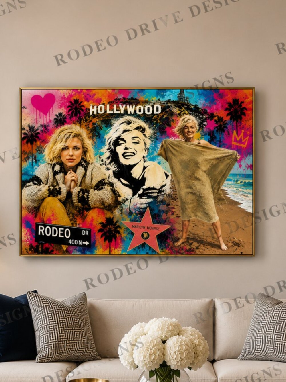 MARILYN MONROE WATERCOLOR PORTRAIT 20x16 One of Kind